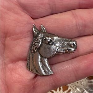 Elegant Sterling Silver Horse Brooch